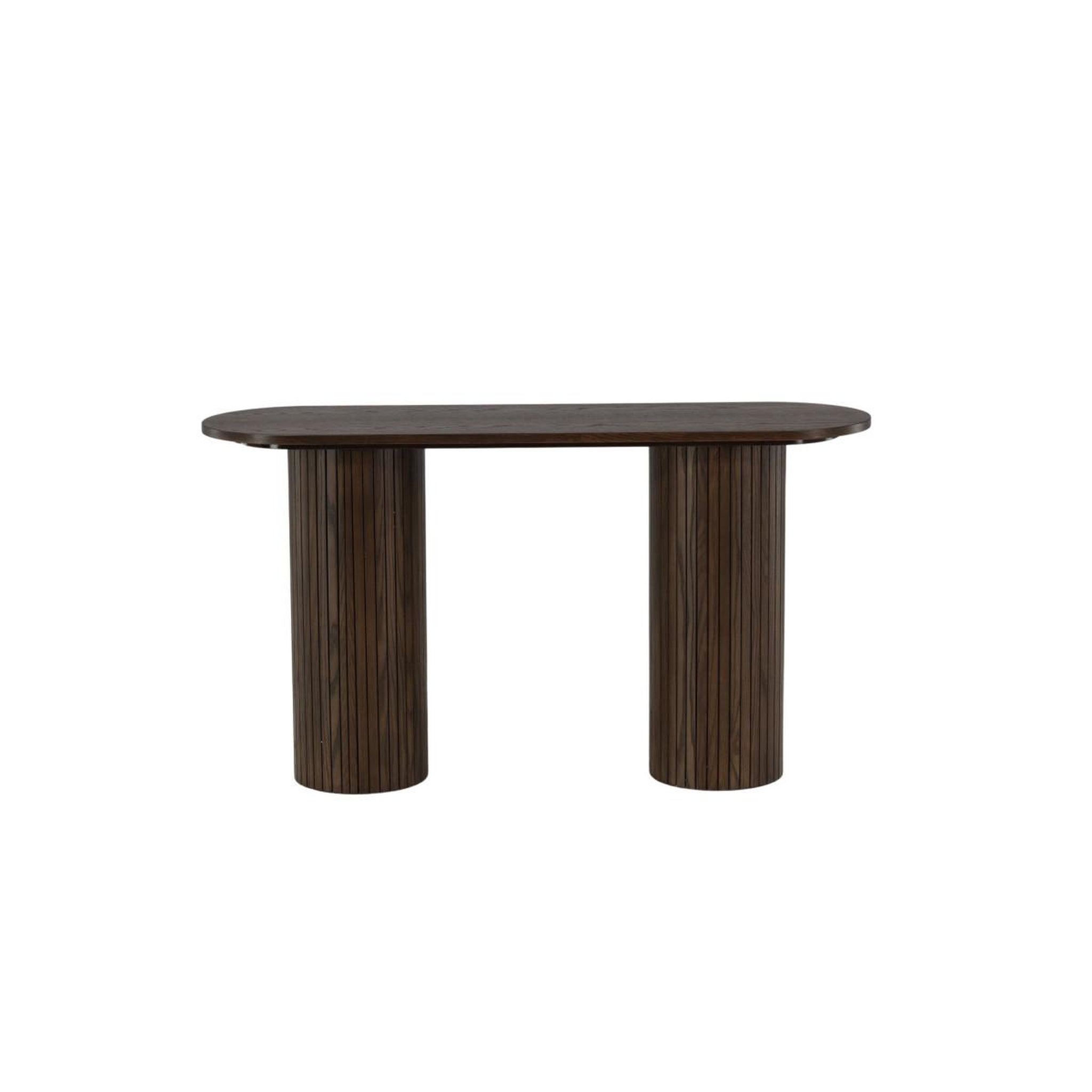 Voir la diapositive 5 : Paris Prix Console design nervuré  bianca  130cm marron