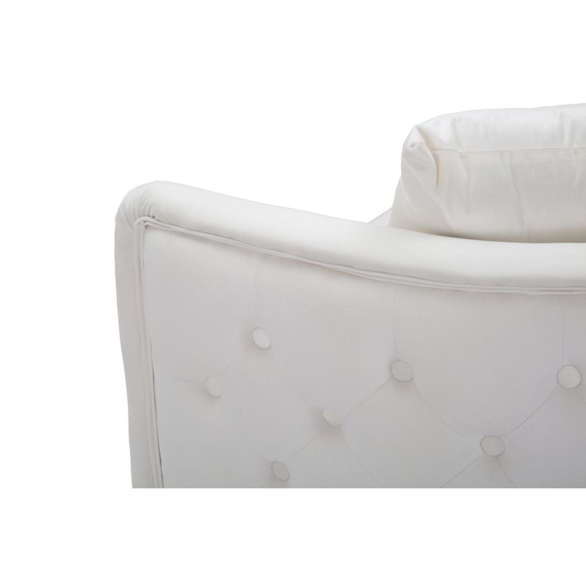 Voir la diapositive 6 : Paris Prix Canapé 2 places en velours  bucarest  127 cm crème