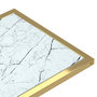 Voir la diapositive 5 : VIDAXL Table d'appoint ordinateur Marbre blanc 50x35x65cm Verre trempe