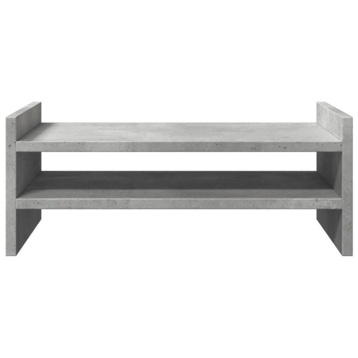 VIDAXL Support de moniteur gris béton 50x27x20 cm bois d ingénierie