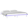 Voir la diapositive 3 : VIDAXL Cadre de lit a LED sans matelas blanc 135x190 cm bois massif