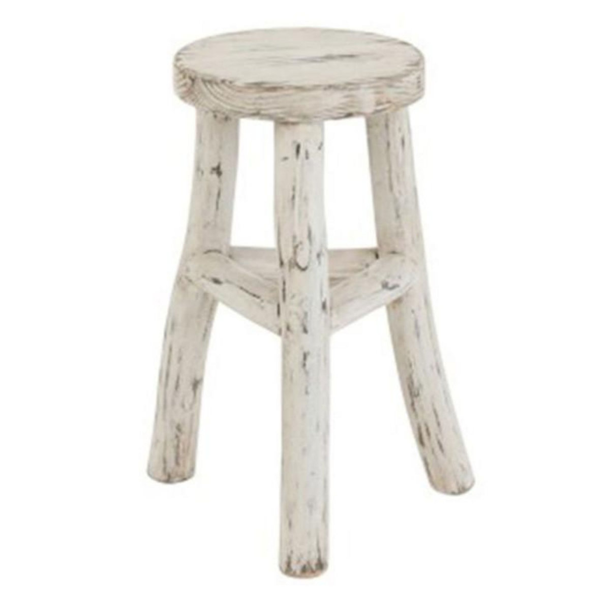 Paris Prix Tabouret Rond en Bois  Menor  50cm Blanc