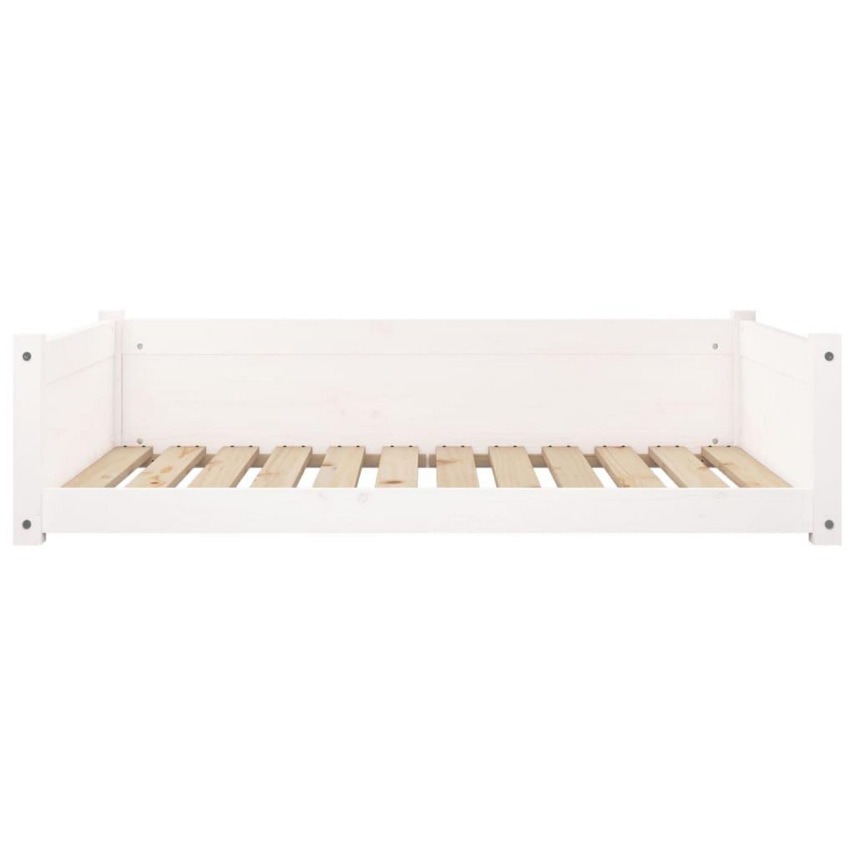 VIDAXL Lit pour chien Blanc 105,5x75,5x28 cm Bois de pin solide