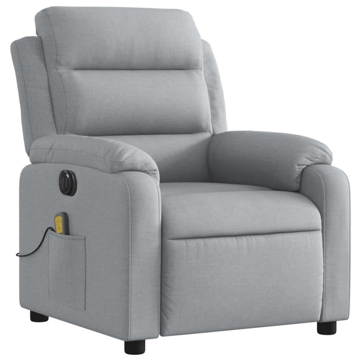 VIDAXL Fauteuil de massage inclinable electrique gris clair tissu
