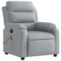 Voir la diapositive 4 : VIDAXL Fauteuil de massage inclinable electrique gris clair tissu