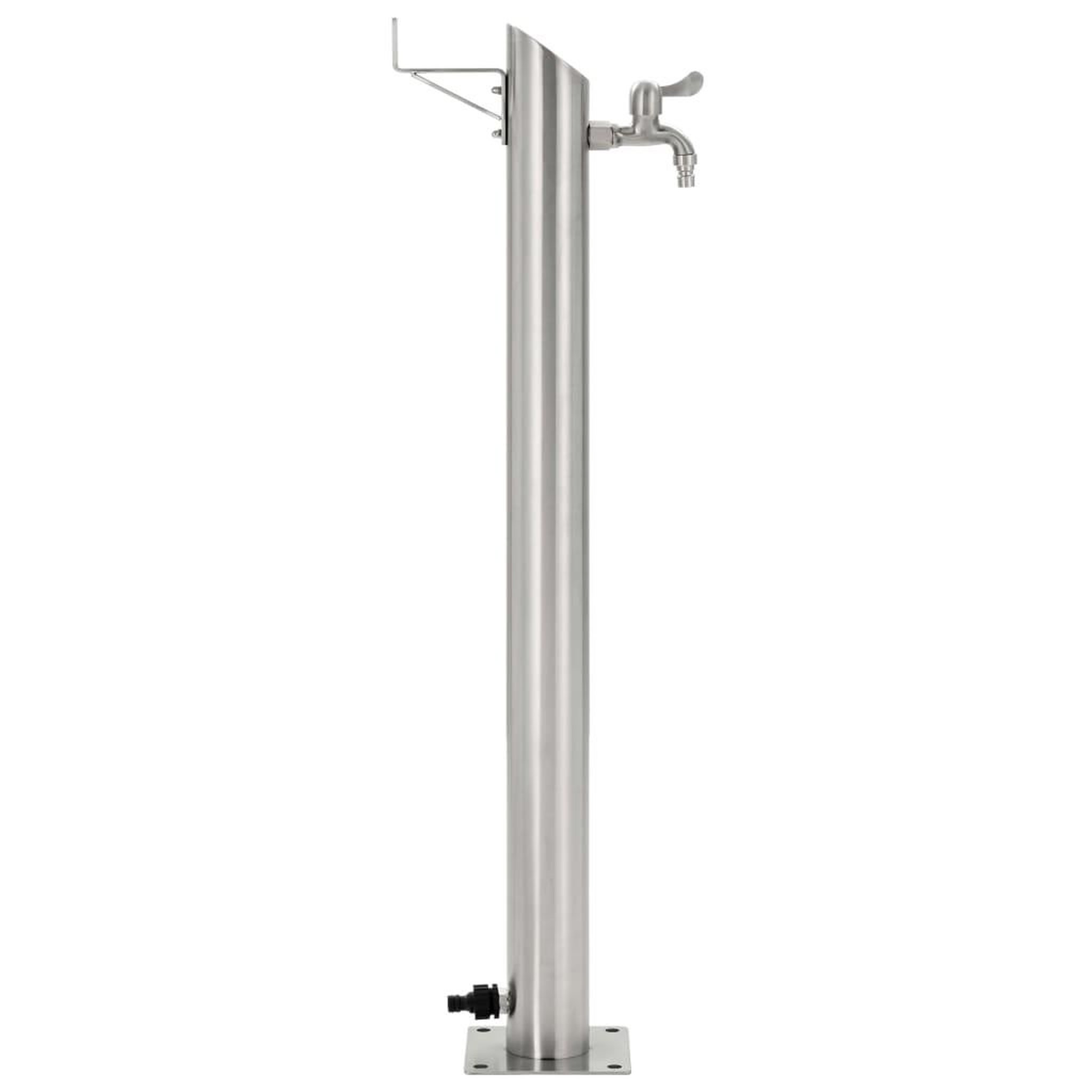 Voir la diapositive 2 : VIDAXL Colonne a eau de jardin ronde Acier inoxydable 95 cm