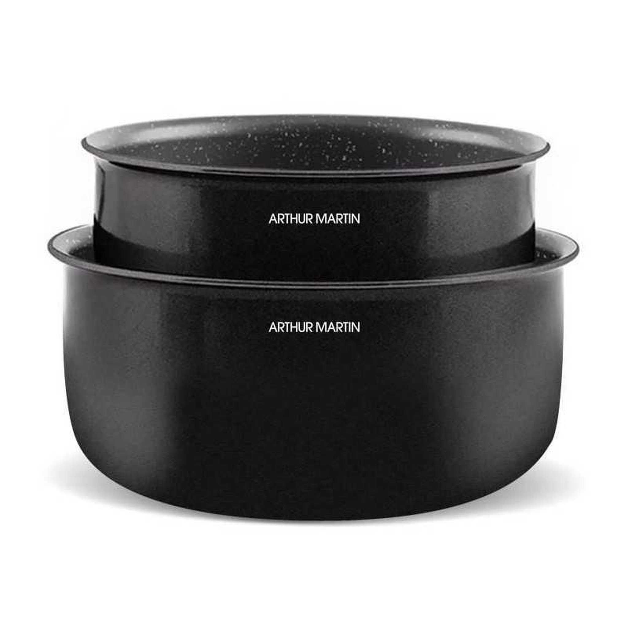 Voir la diapositive 2 : Arthur Martin Arthur martin am558, batterie de cuisine 20 pièces en aluminium antiadhésif, induction, noir