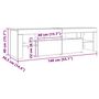 Voir la diapositive 6 : VIDAXL Meuble TV avec lumieres LED Sonoma gris 140x36,5x40 cm