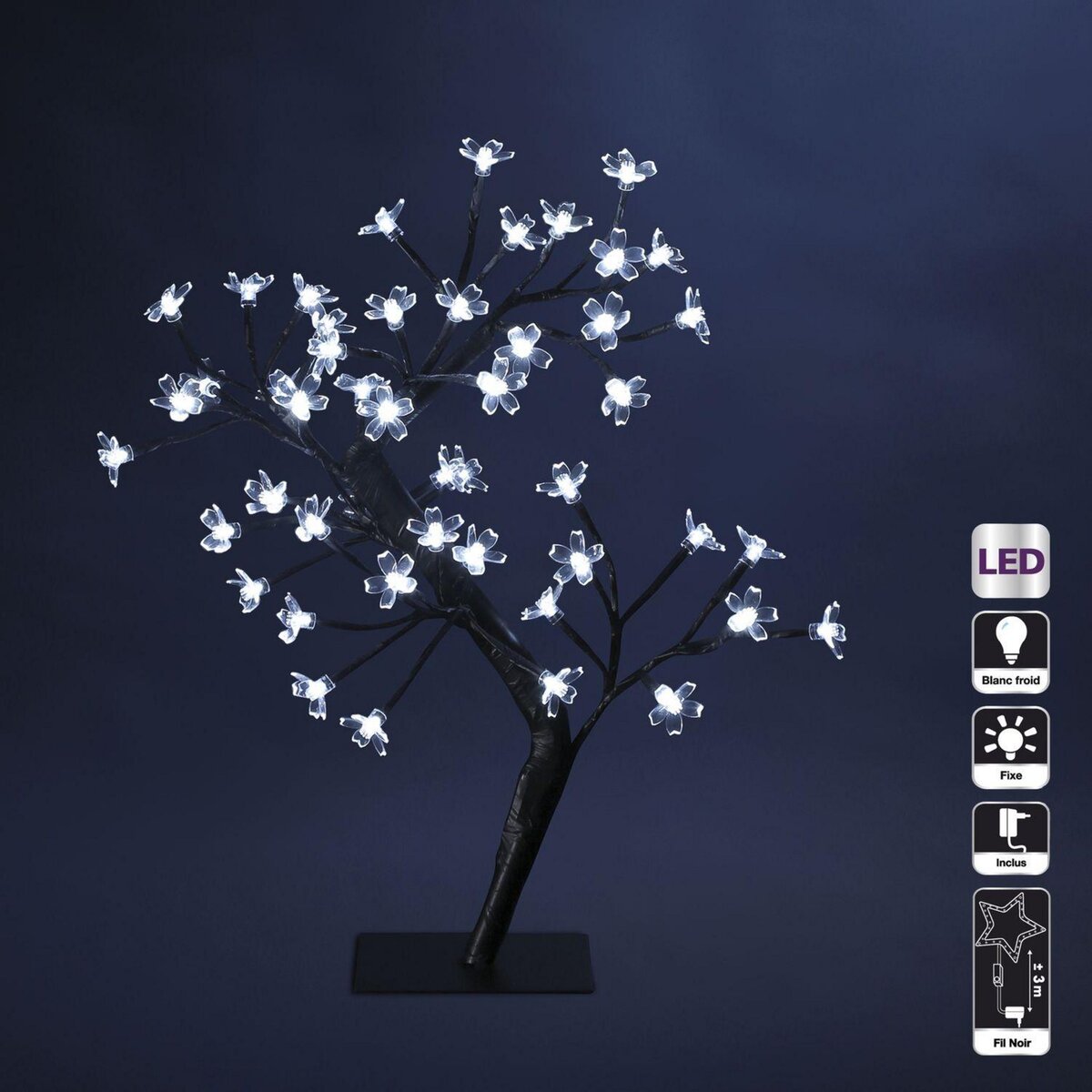 FEERIC LIGHT & CHRISTMAS Arbre lumineux décoratif Prunus - 48 LED - Lumière blanche