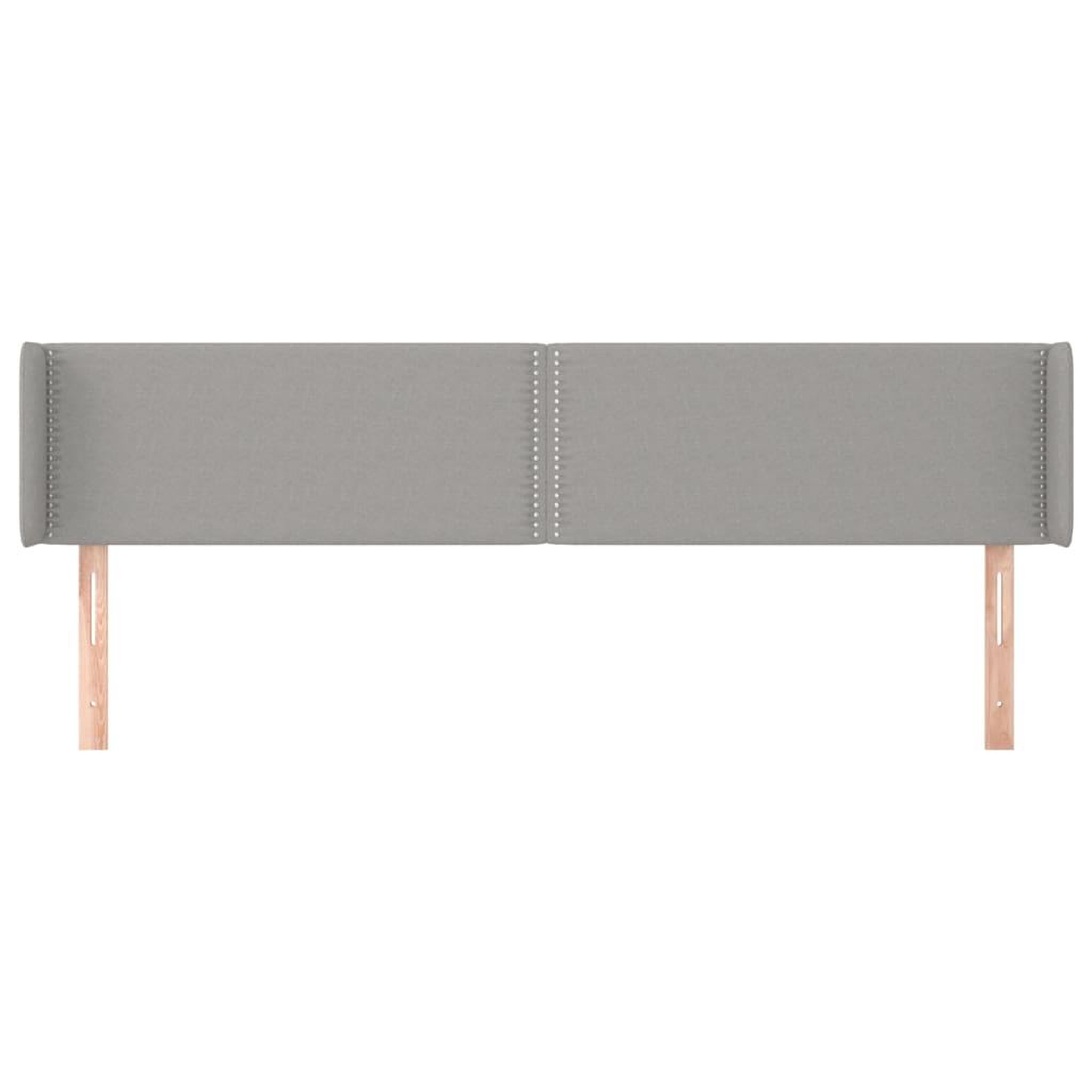 Voir la diapositive 3 : VIDAXL Tete de lit avec oreilles Gris clair 203x16x78/88 cm Tissu
