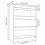 Voir la diapositive 6 : VIDAXL Bibliotheque/Cloison Blanc 80x30x103 cm Bois d'ingenierie