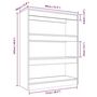 Voir la diapositive 6 : VIDAXL Bibliotheque/Cloison Blanc 80x30x103 cm Bois d'ingenierie
