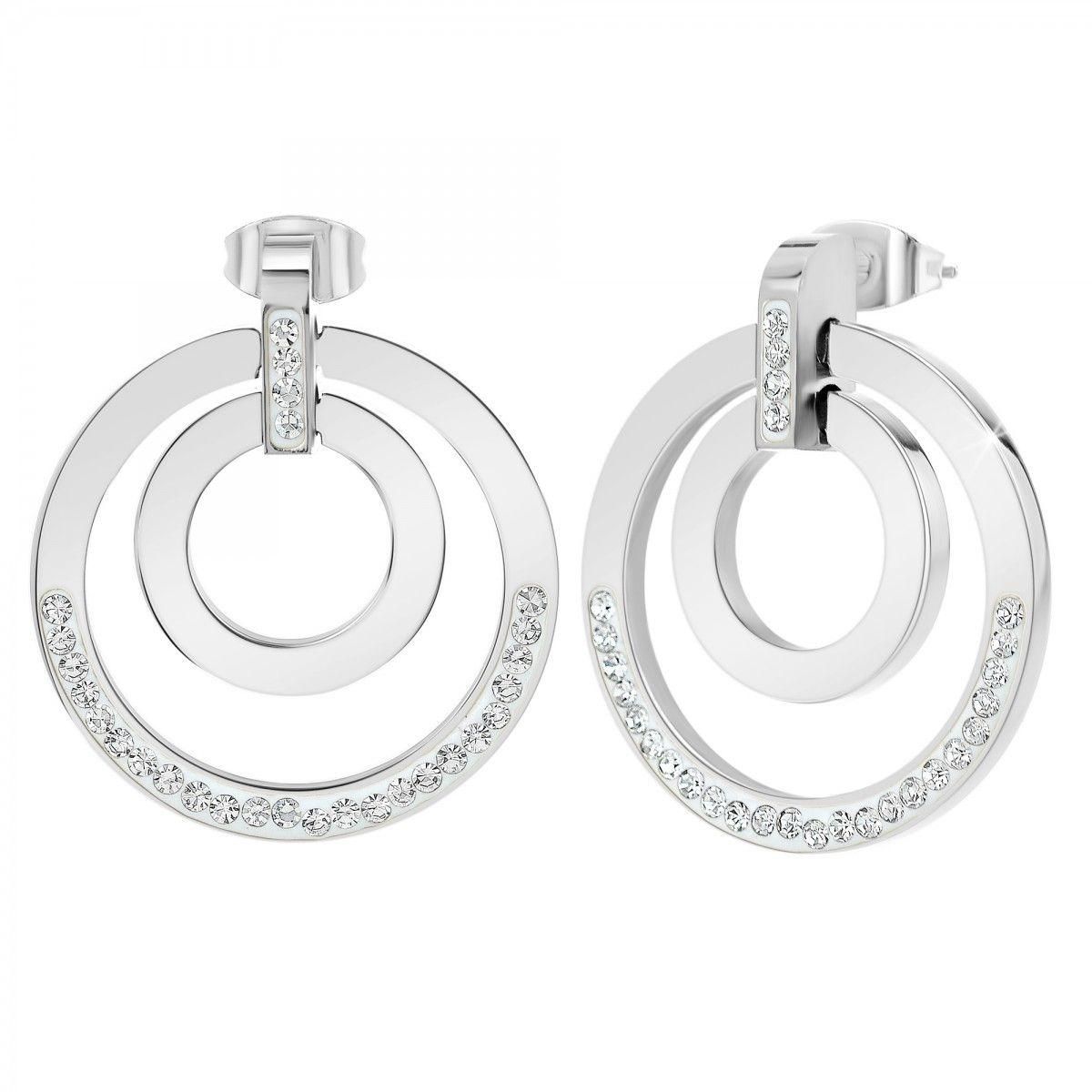 SC CRYSTAL Boucles d'oreilles SC Crystal ornées de Cristaux scintillants