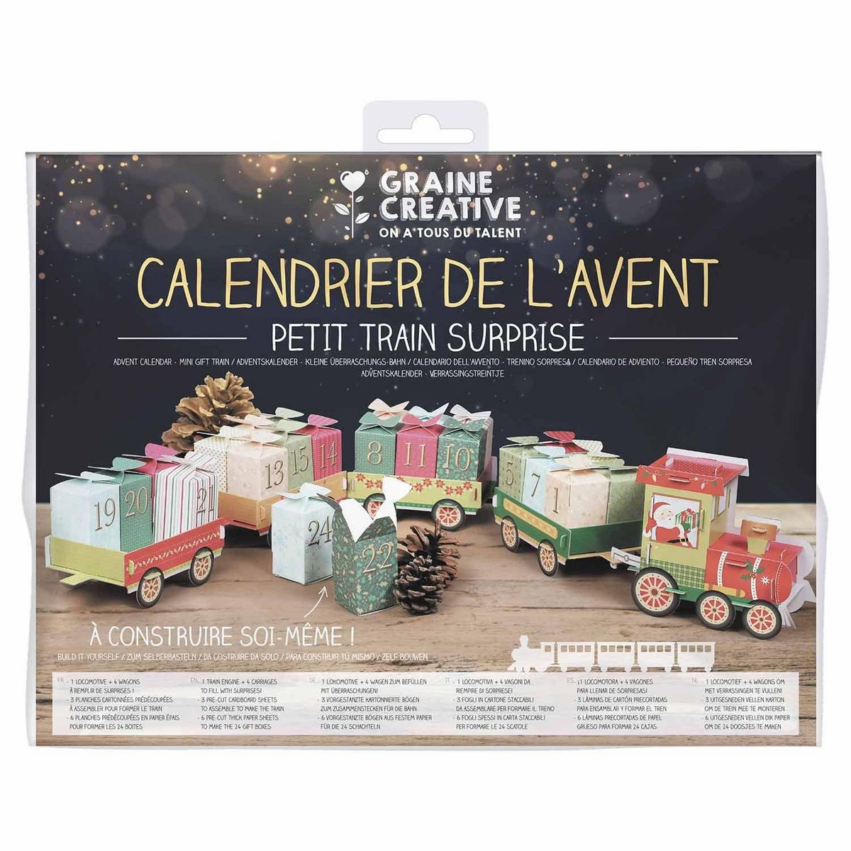 Graine créative Calendrier de l'avent petit train à construire