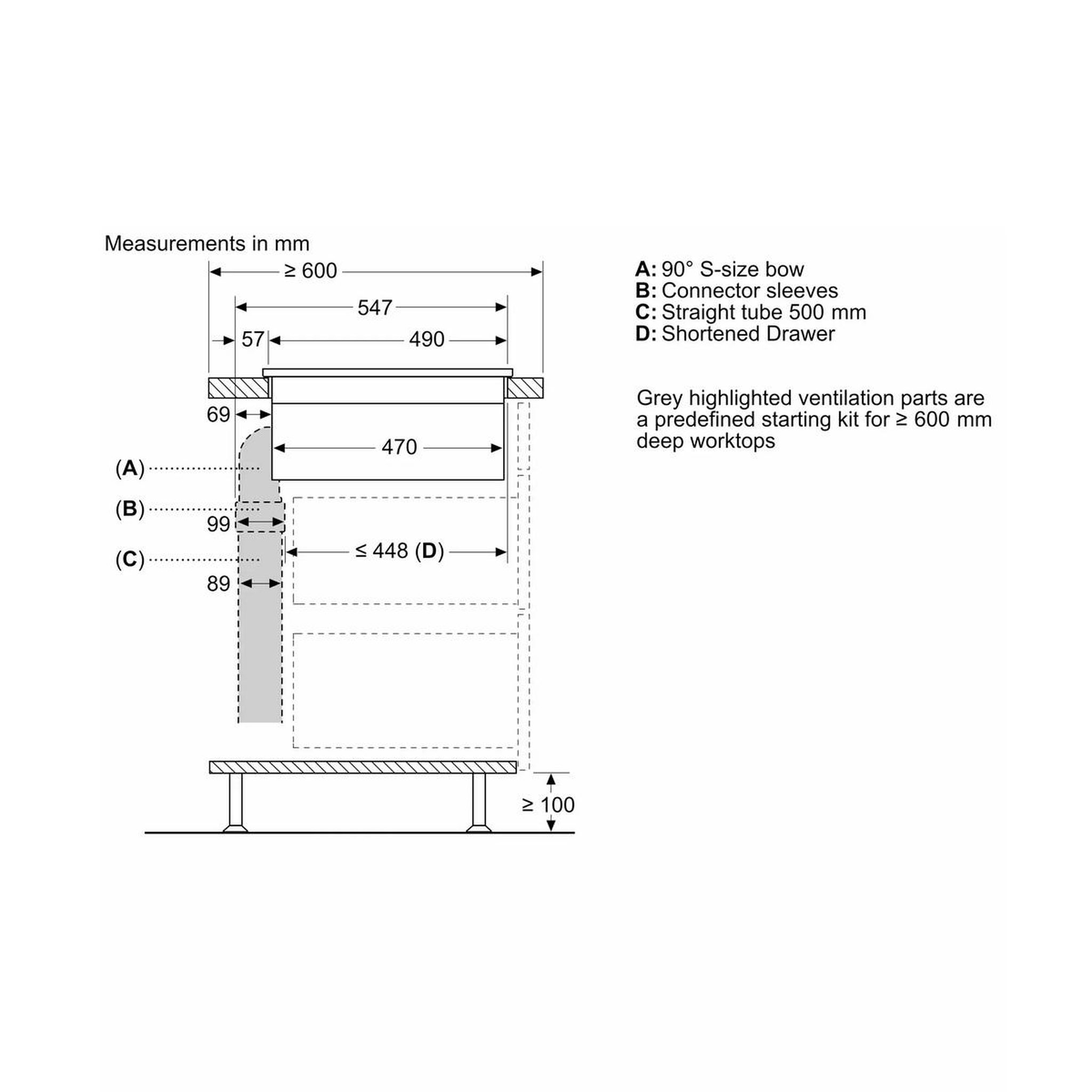 Voir la diapositive 3 : Neff Kit d'installation en évacuation - z861ke1