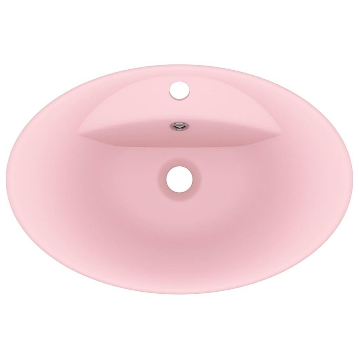 VIDAXL Lavabo ovale de luxe a trop-plein Rose mat 58,5x39 cm Ceramique