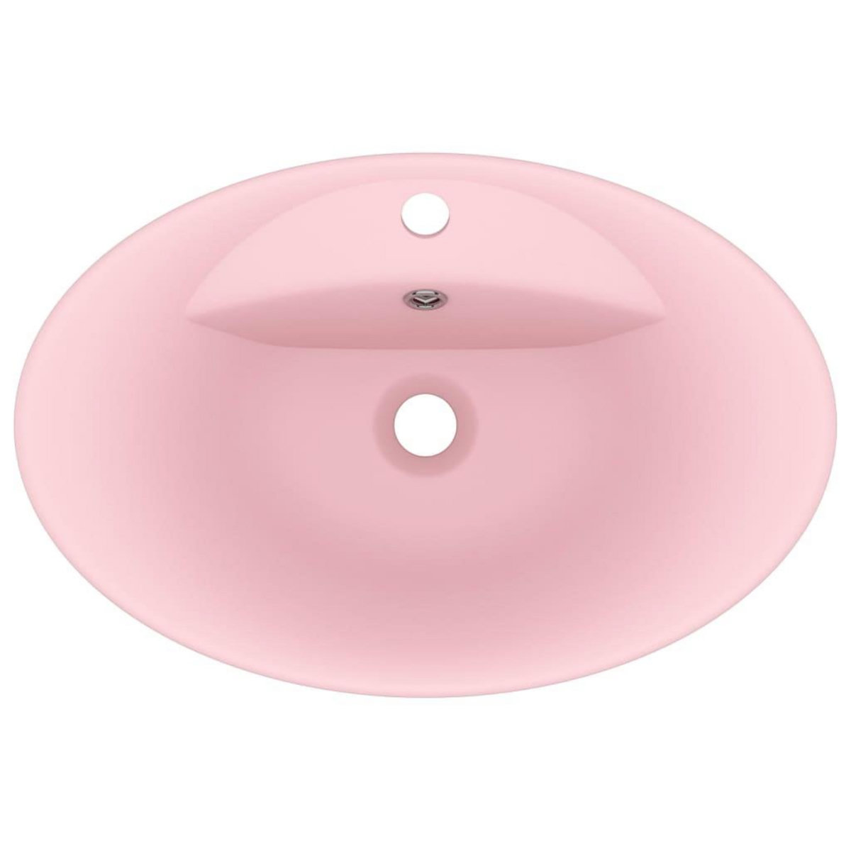 VIDAXL Lavabo ovale de luxe a trop-plein Rose mat 58,5x39 cm Ceramique
