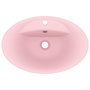 Voir la diapositive 4 : VIDAXL Lavabo ovale de luxe a trop-plein Rose mat 58,5x39 cm Ceramique