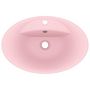 Voir la diapositive 4 : VIDAXL Lavabo ovale de luxe a trop-plein Rose mat 58,5x39 cm Ceramique