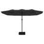 Voir la diapositive 4 : VIDAXL Parasol de jardin a double tete noir 449x265 cm