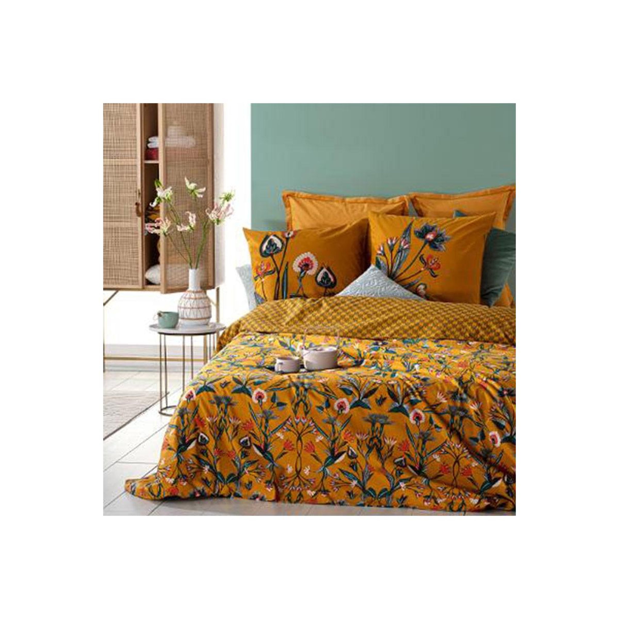 ATMOSPHERA Parure de lit 3 pièces  leona  260x240cm ocre