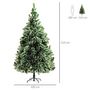 Voir la diapositive 3 : HOMCOM Sapin de Noël artificiel aspect enneigé Ø 100 x 210H cm 968 branches épines imitation Nordmann grand réalisme