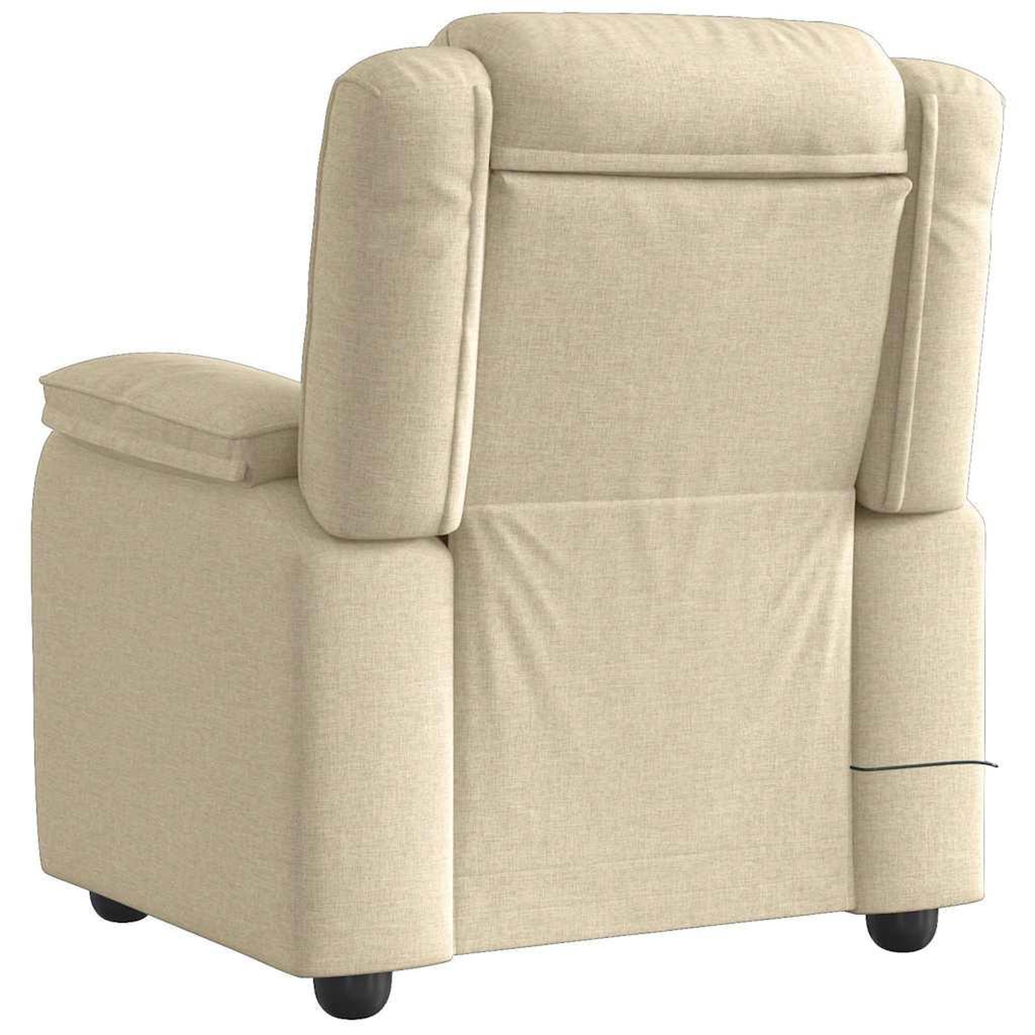 Voir la diapositive 5 : VIDAXL Fauteuil de massage inclinable Creme Tissu