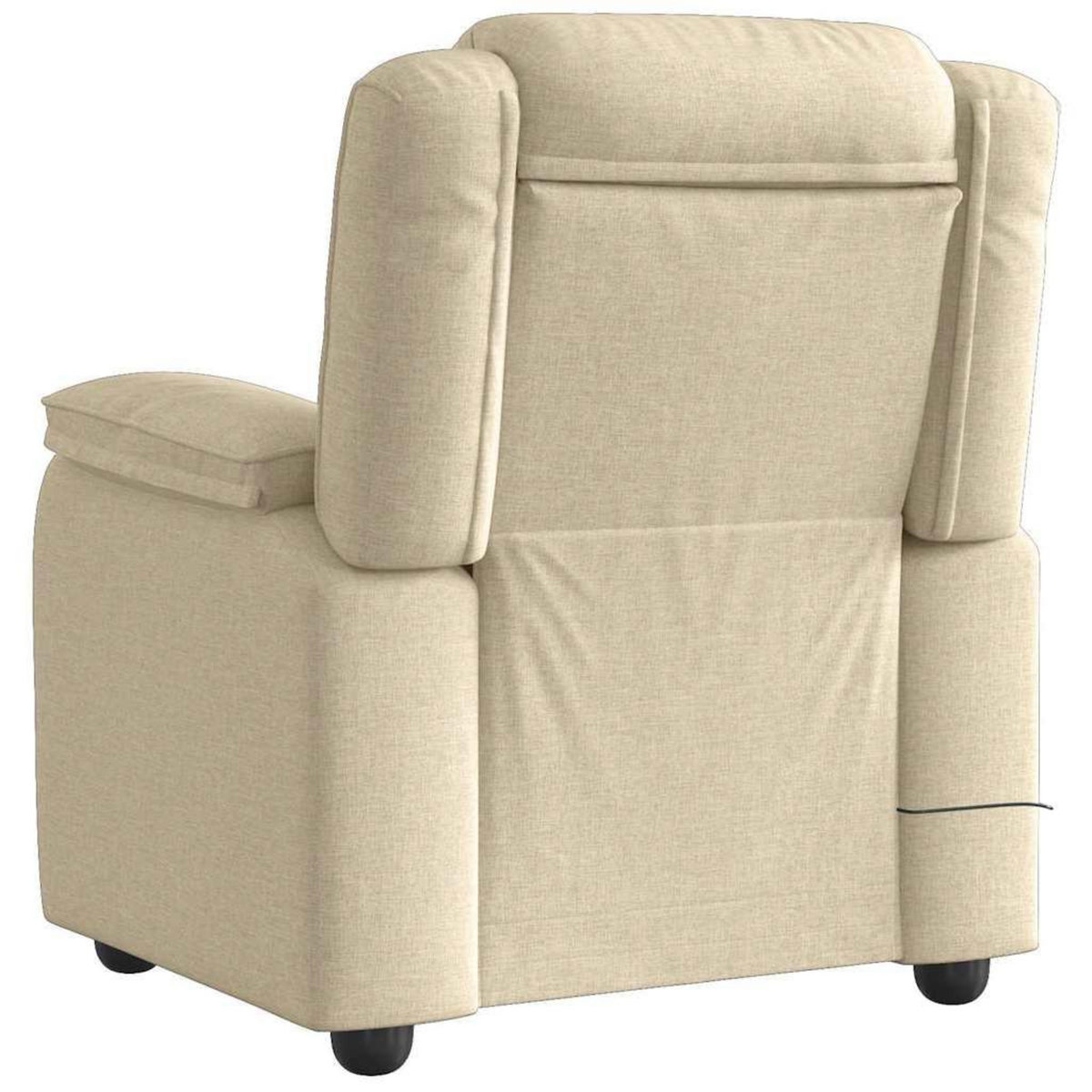 VIDAXL Fauteuil de massage inclinable Creme Tissu