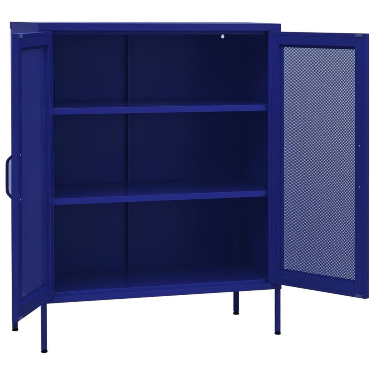 VIDAXL Armoire de rangement Bleu marine 80x35x101,5 cm Acier