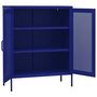Voir la diapositive 4 : VIDAXL Armoire de rangement Bleu marine 80x35x101,5 cm Acier