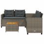 Voir la diapositive 4 : VIDAXL Canape de jardin avec table et coussins en forme de L gris