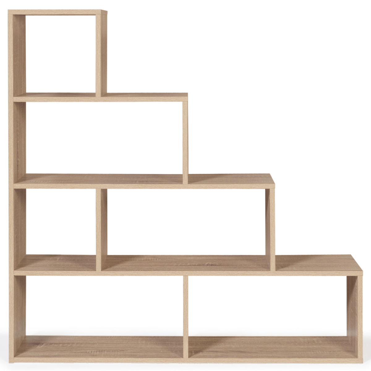 ID MARKET Bibliothèque escalier LINA bois façon hêtre