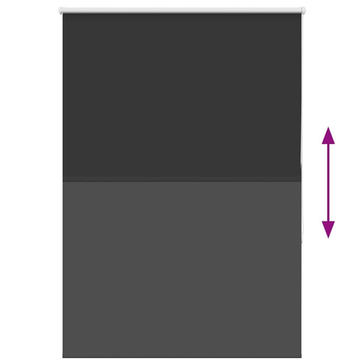 VIDAXL Store enrouleur occultant largeur du tissu 110,7 cm polyester