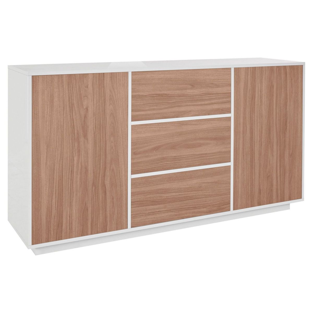 Buffet moderne 2 portes 3 tiroirs 160 cm LUCERA
