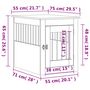 Voir la diapositive 6 : VIDAXL Meuble de cage pour chiens chene marron 55x75x65 cm