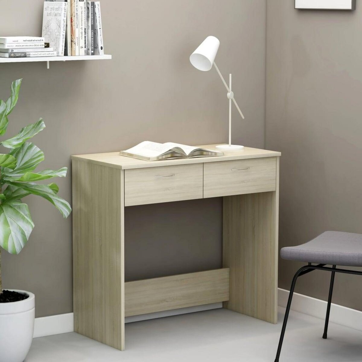 VIDAXL Bureau Chene Sonoma 80x40x75 cm Agglomere
