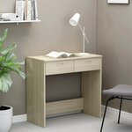 VIDAXL Bureau Chene Sonoma 80x40x75 cm Agglomere