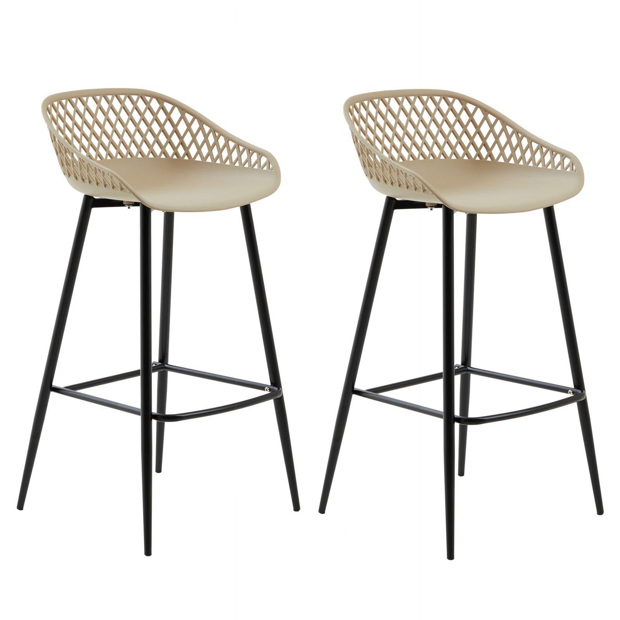 Voir la diapositive 1 : IDIMEX Lot de 2 tabourets de bar irek, en plastique