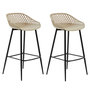 Voir la diapositive 1 : IDIMEX Lot de 2 tabourets de bar IREK, en plastique