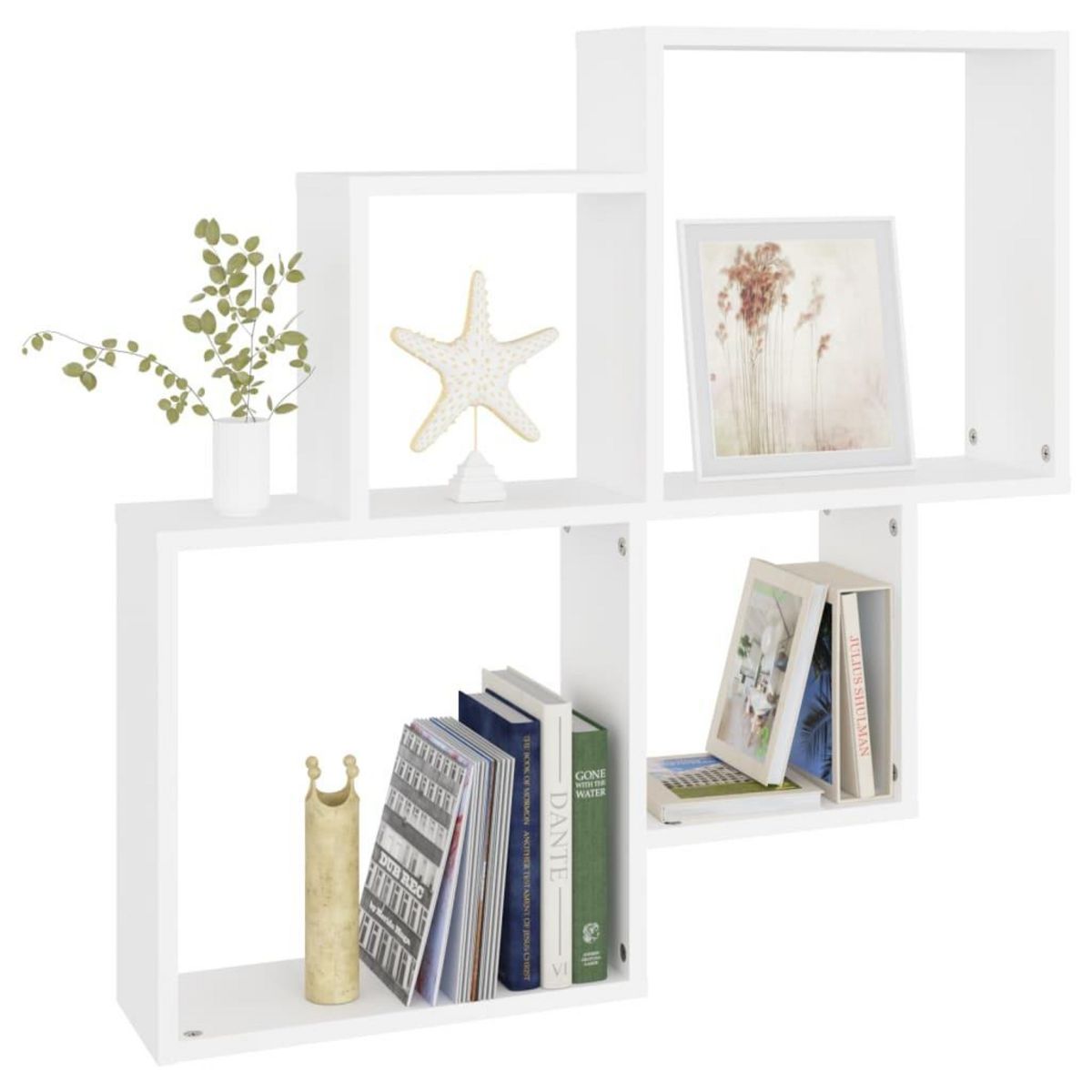 VIDAXL Etagere murale cube Blanc 80x15x78,5 cm Bois d'ingenierie