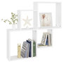 Voir la diapositive 5 : VIDAXL Etagere murale cube Blanc 80x15x78,5 cm Bois d'ingenierie