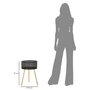 Voir la diapositive 6 : Paris Prix Table d'Appoint Avec Rangement  Blacky  50cm Noir & Or