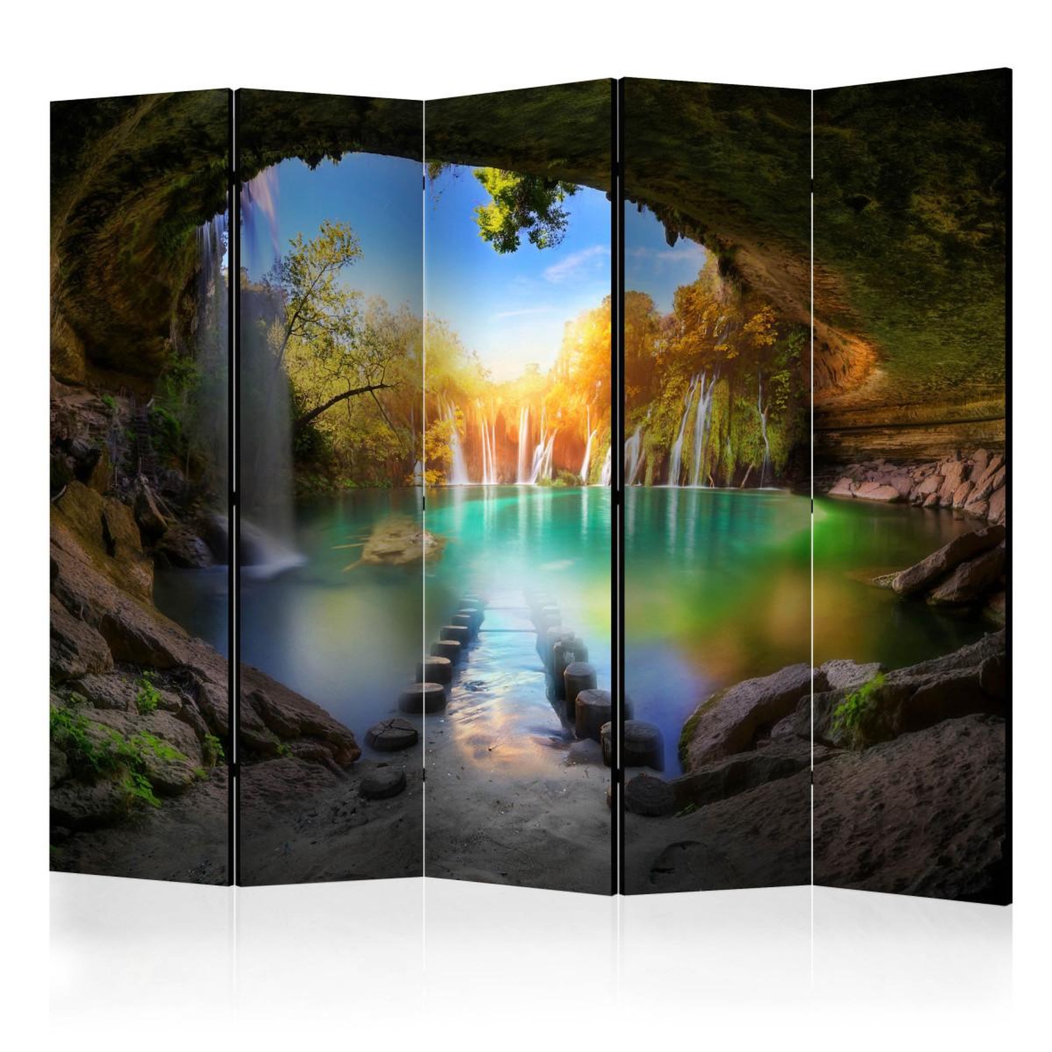 Paris Prix Paravent 5 volets  turquoise lake  172x225cm