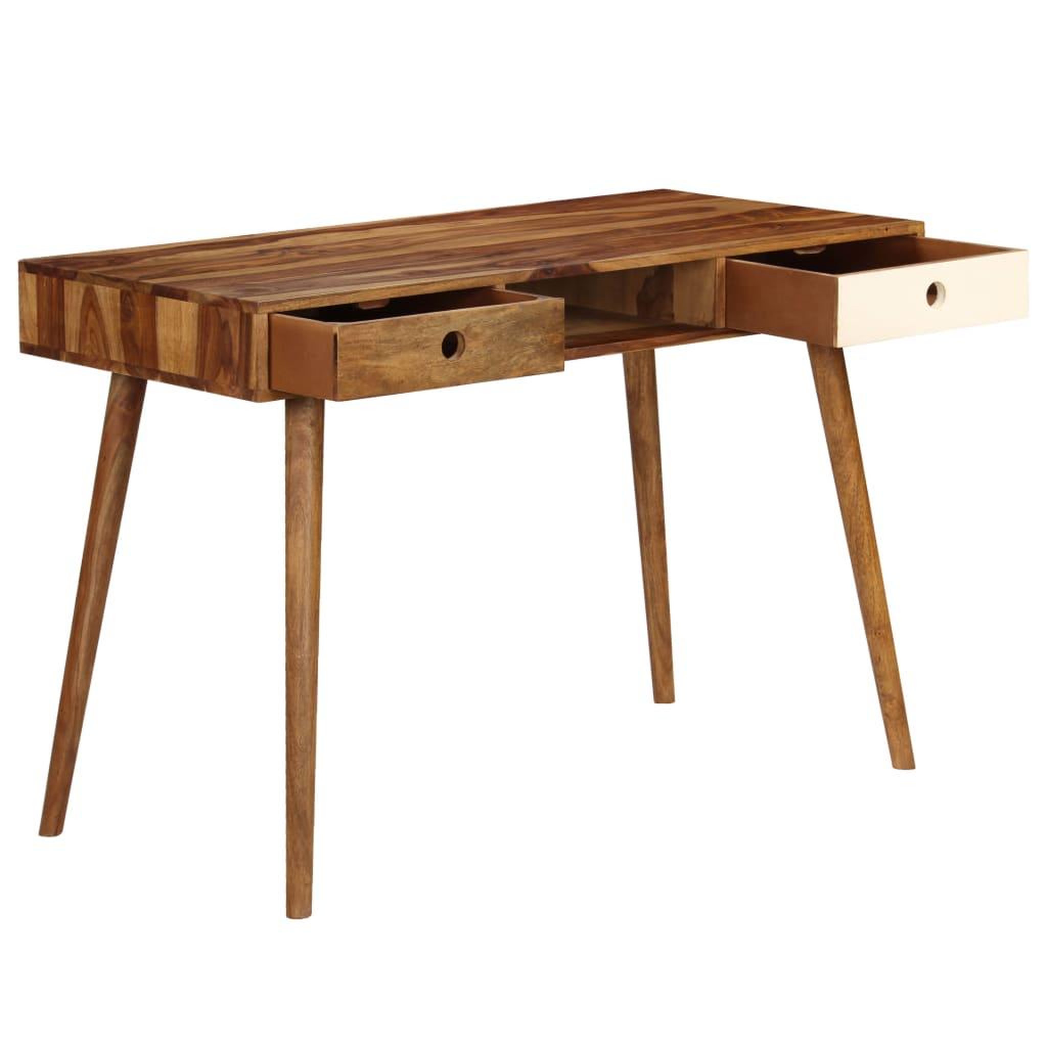 Voir la diapositive 4 : VIDAXL Bureau 110 x 55 x 76 cm Bois solide de Sesham