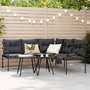 Voir la diapositive 1 : VIDAXL Canape de jardin avec coussins forme de L noir acier textilene
