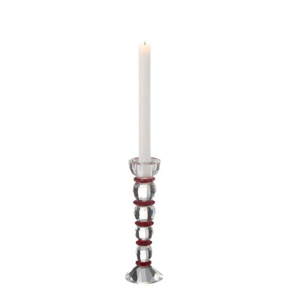 Paris Prix Chandelier Design en Cristal  Annie  22cm Transparent & Rouge