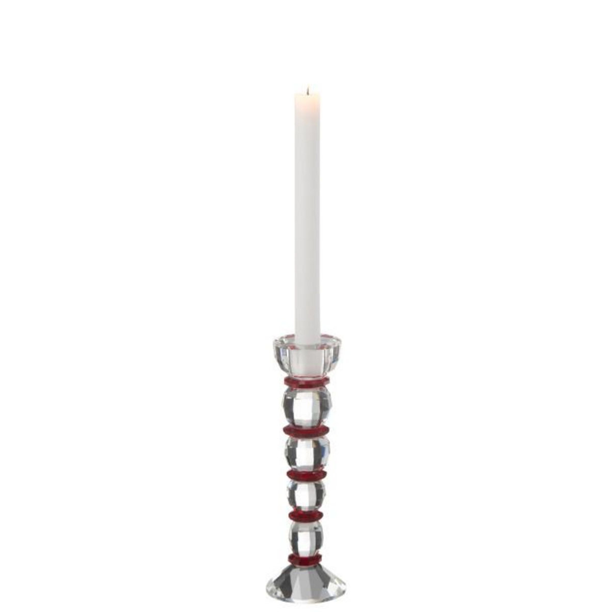 Paris Prix Chandelier Design en Cristal  Annie  22cm Transparent & Rouge