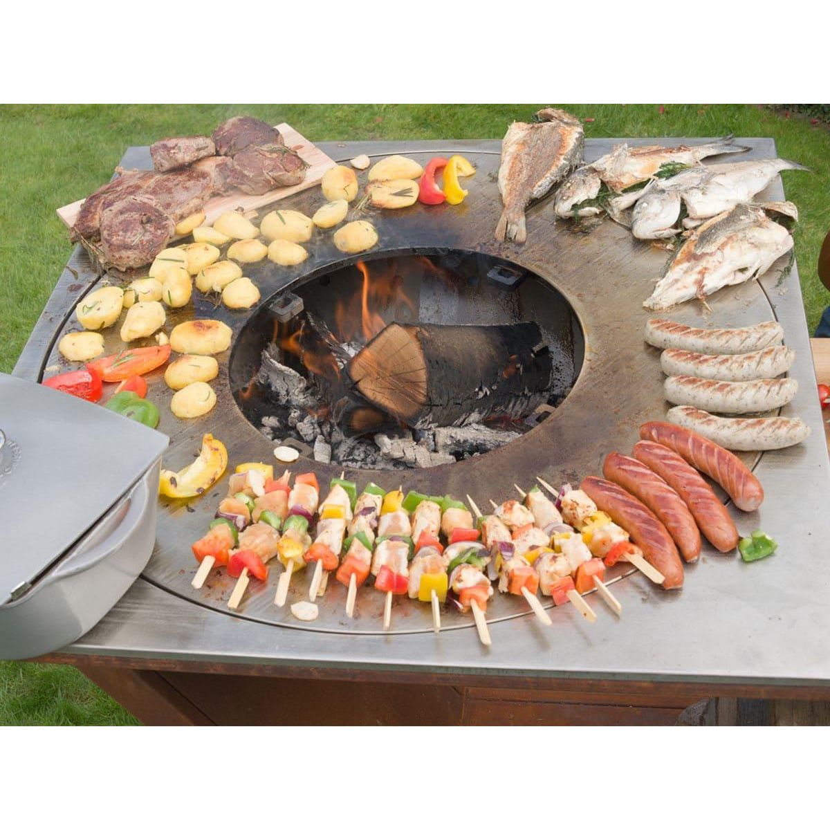 ARTISS DESIGN Brasero G1 Corten plaque acier carbone - Artiss