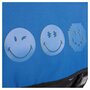 Smiley Cartable 41 cm CM1/CM2 noir et bleu motifs smileys