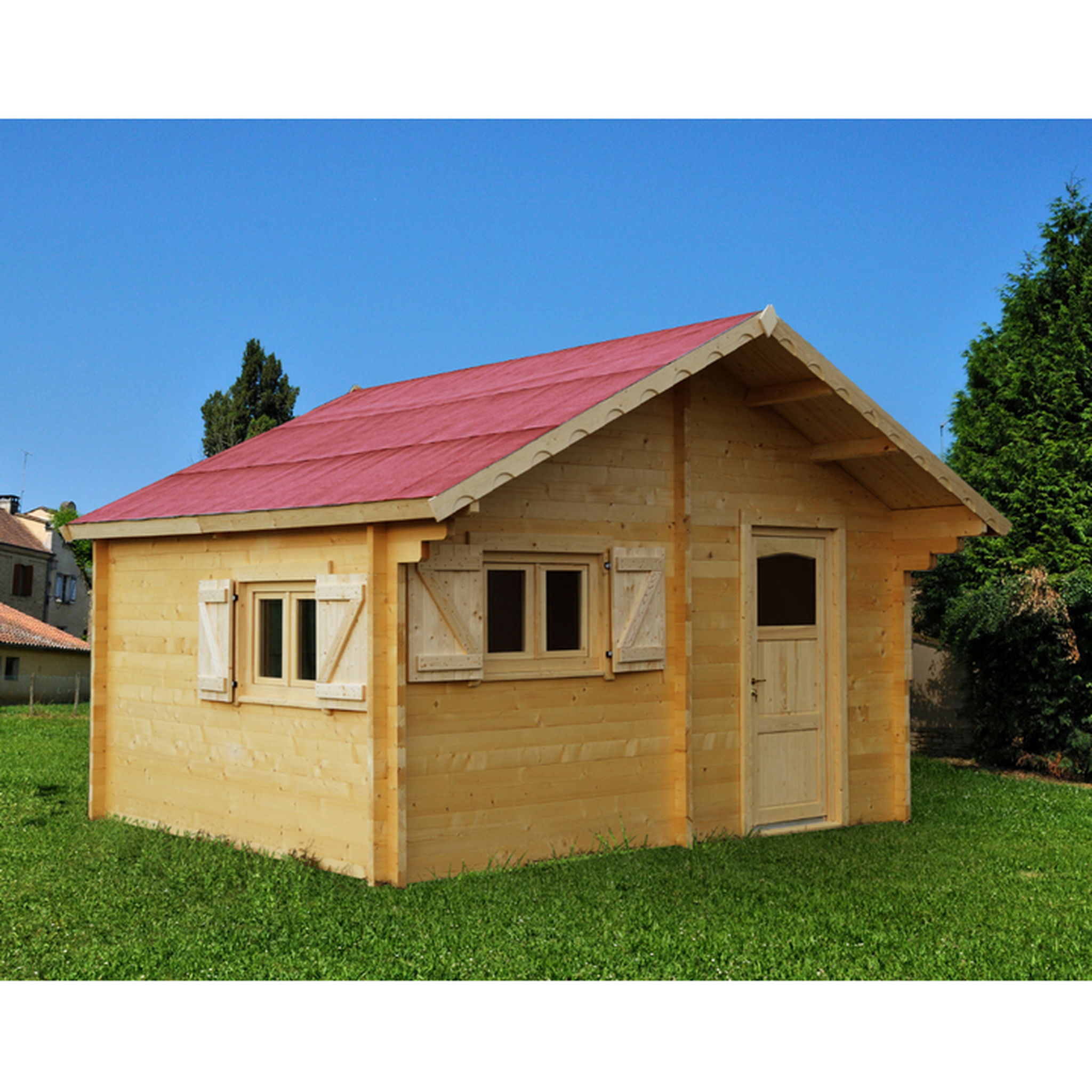 Voir la diapositive 2 : Hisense Abri de jardin  24.96 m2 bois naturel - cz 5040.02